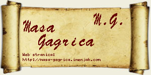 Maša Gagrica vizit kartica